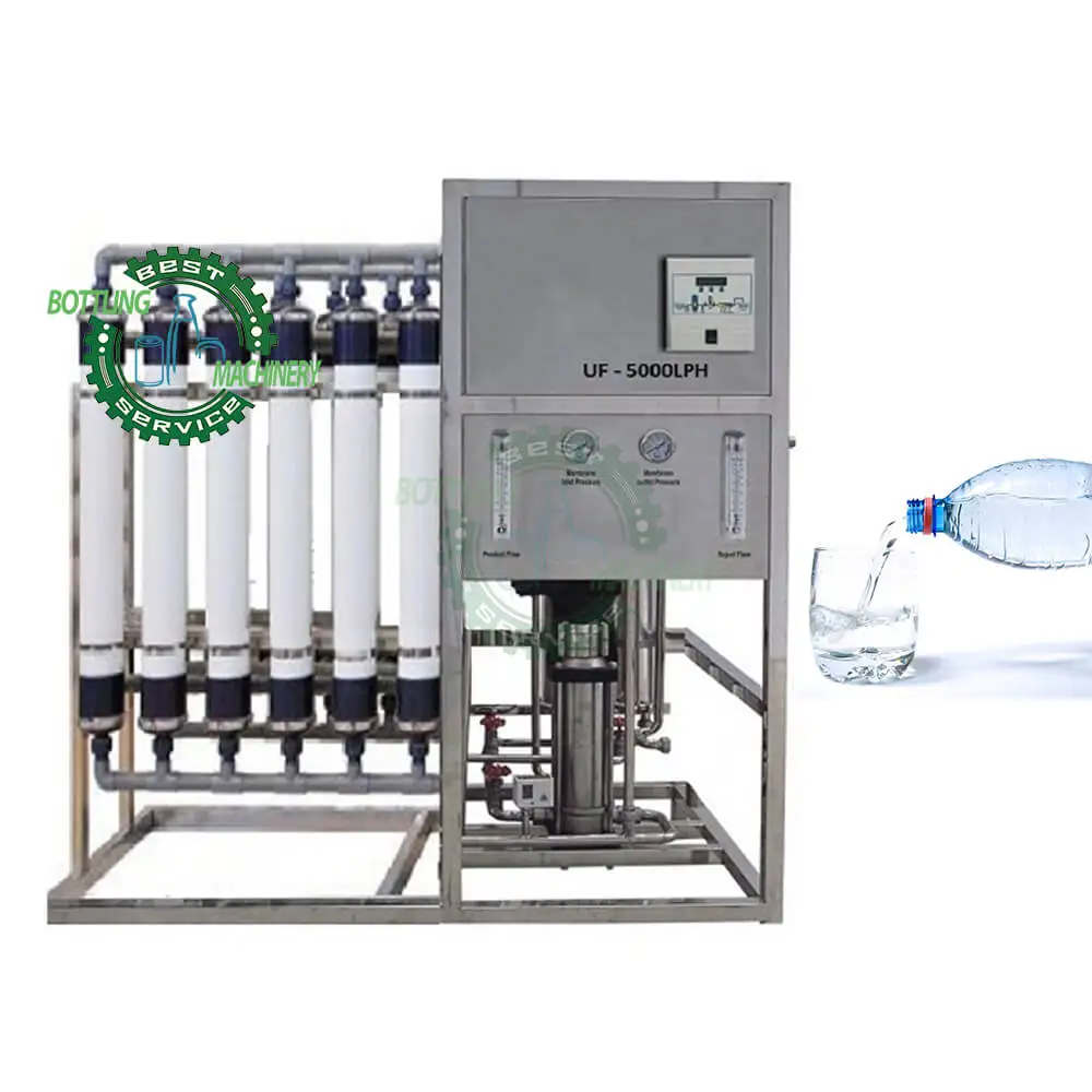 0.5-30T/H manual valve fiberglass Active Carbon Quartz sand filter tank UF Ultrafiltration water purifying machine for community
