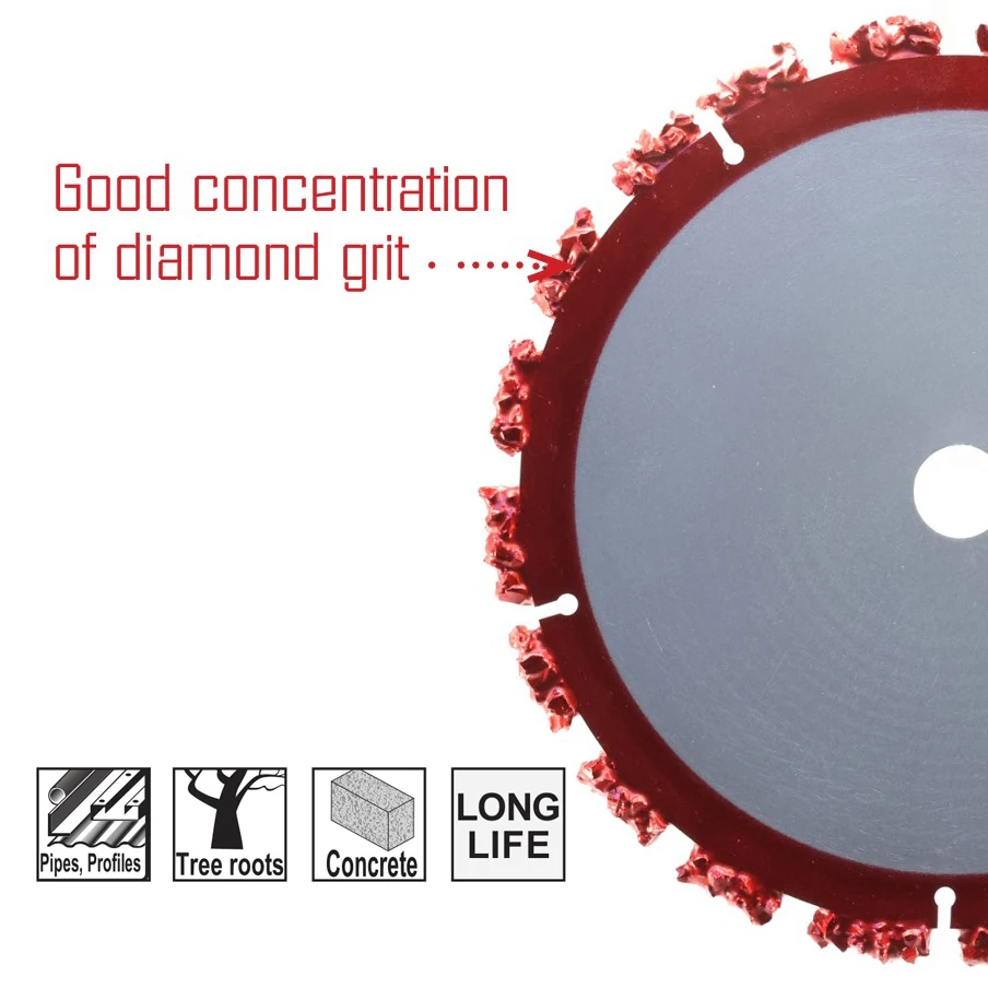 TOOLWAY multi purpose brazed diamond saw blade cutting for wood plastic metal concrete abrasive blocks