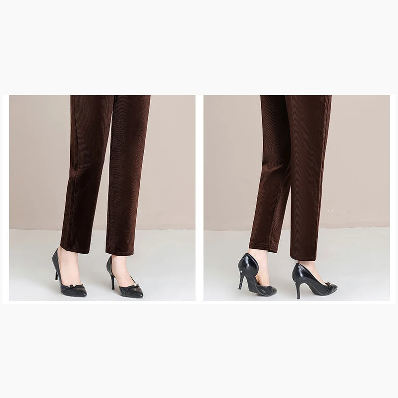Вельветовые брюки с плюшевой подкладкой женская одежда для мам на осень и зиму повседневные