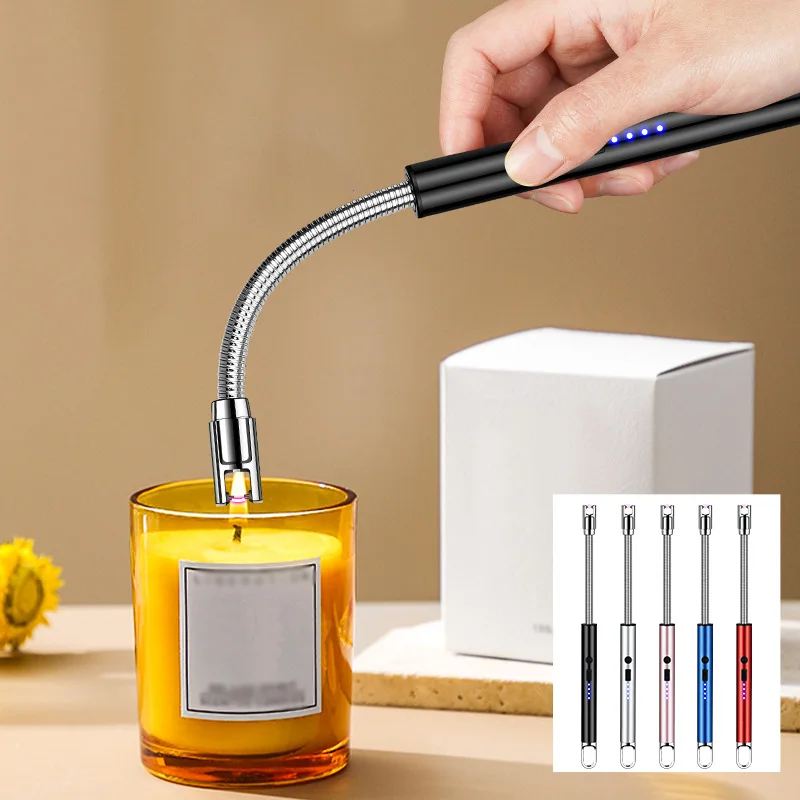 Dericsson Long USB Lighter Candle Gas Stove Pulse Charging Ignition Gun Electronic Lighter Support Custom LOGO