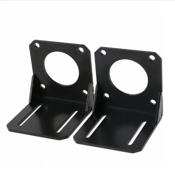 Black 42mm NEMA17 Stepper Motor Mounting Bracket Screws Alloy Steel L-shape Fixed Seat Stepper Motor Holder