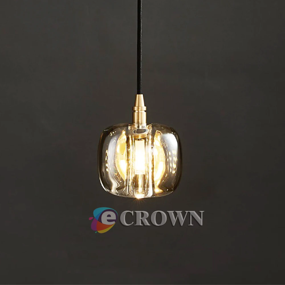 Modern Curved pure copper crystal Spotpure pendant Cute hotel lights