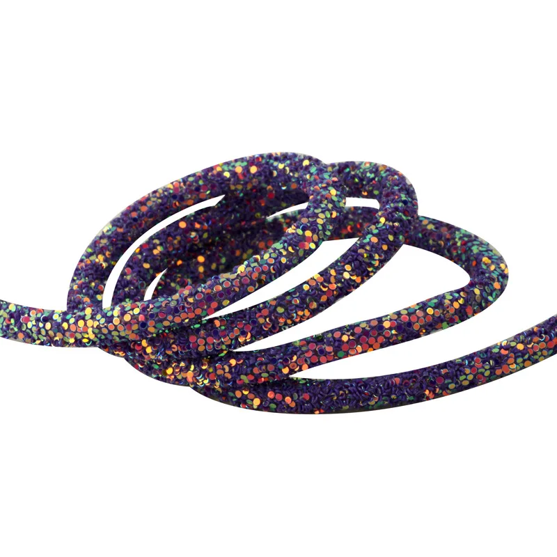 Оптовая продажа ярких цветов блестящий шнур со стразами массивная Мягкая трубка