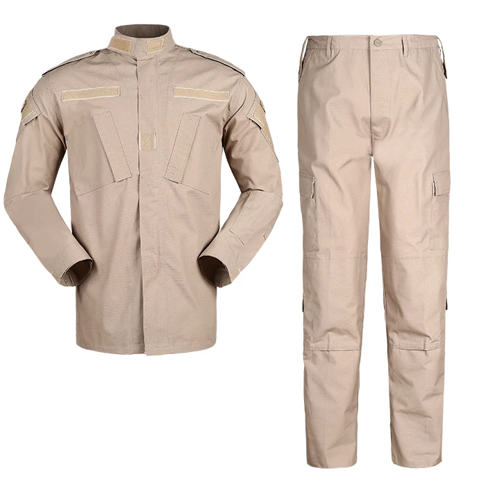 Custom Khaki combat clothes army design your own fabric acu military uniform for police