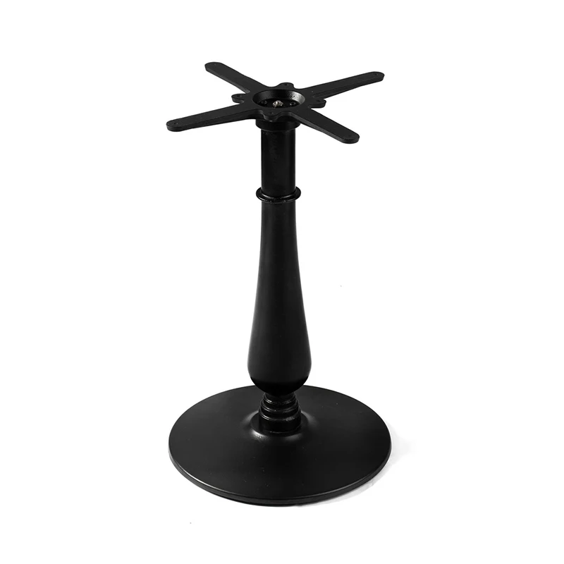 WEKIS Hot Sale Black Steel Tulip Circular Table Base With Round Stand For Dining Bar Table Wrought Iron Table Base