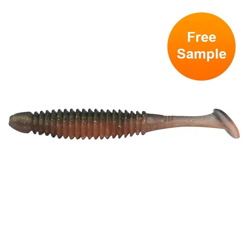 High quality New product sound beads PVC T tail fishing tackle lures soft baits