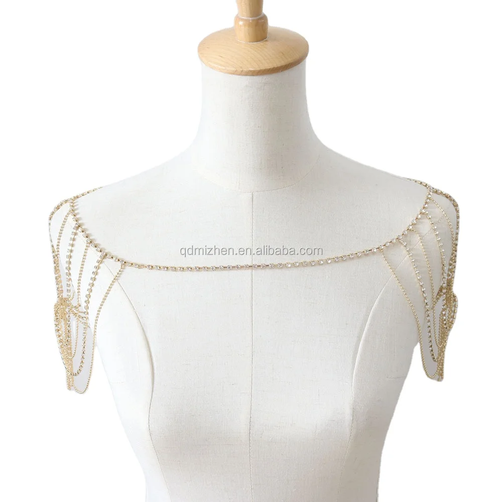 Fashion festival shoulder jewelry,diamond jewelry body chain for women