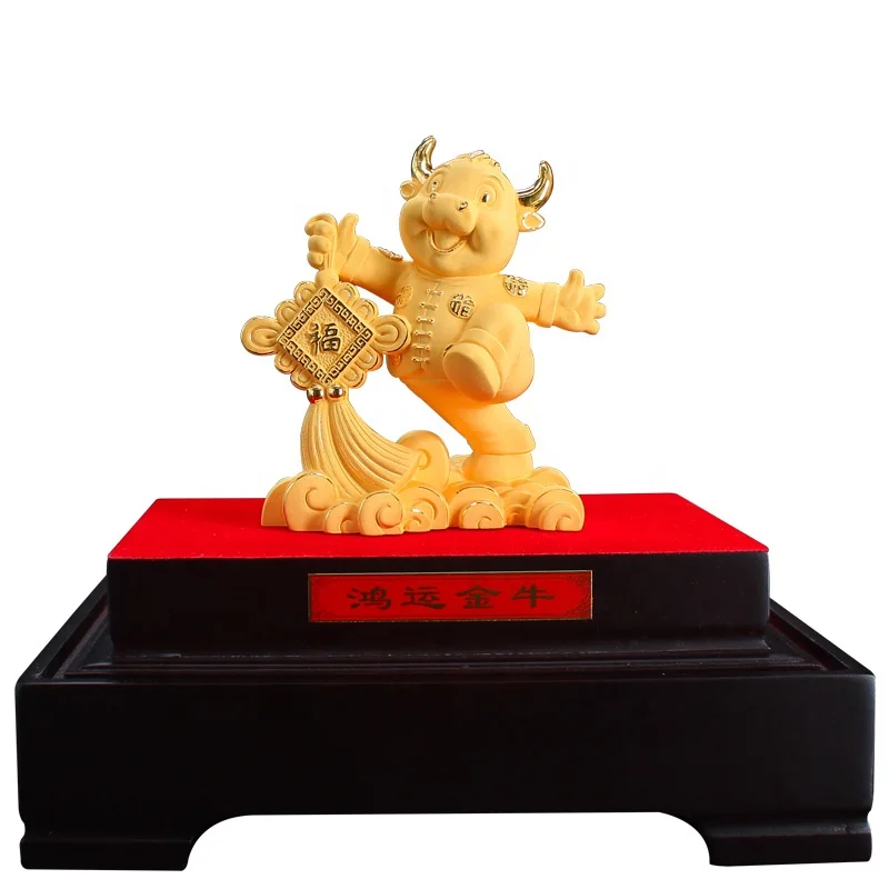 Factory Direct Sales Golden Bull Customization Golden Ox Figurine Statue