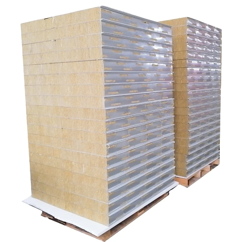 Rock wool sandwich panels that use Class A fireproof materials and meet fire retardant and fireproof requirements
