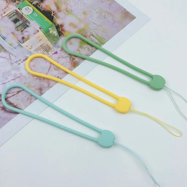 Promotional 2024 new product lanyards Colorful Silicone Sling Hand Wrist Strap lanyard with id card badge holder