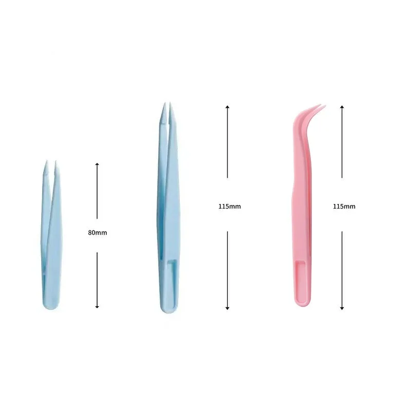 11.5cm Macaroon Color Plastic Nylon Tweezers For Kpop Poloco Nail Sticker Scrapbook Bean Jewelry DIY Craft Clip