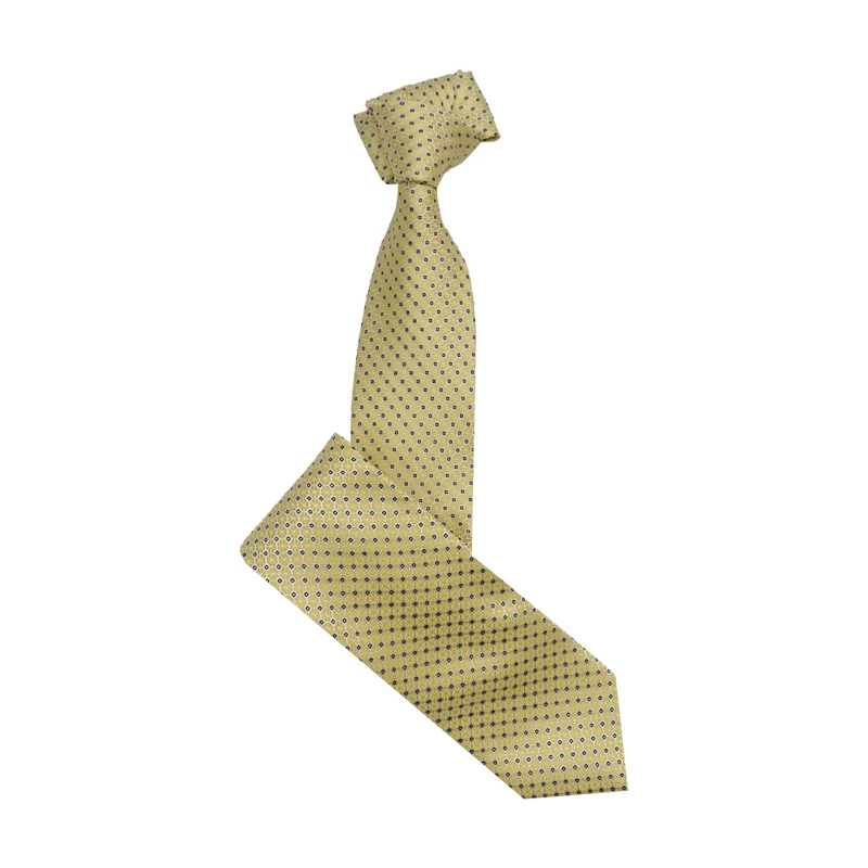 Direct Manufacturer Wholesale Polyester Wide Yellow Geometric Mens Ties Custom Slim Unique Skinny Woven Jacquard Office Ties