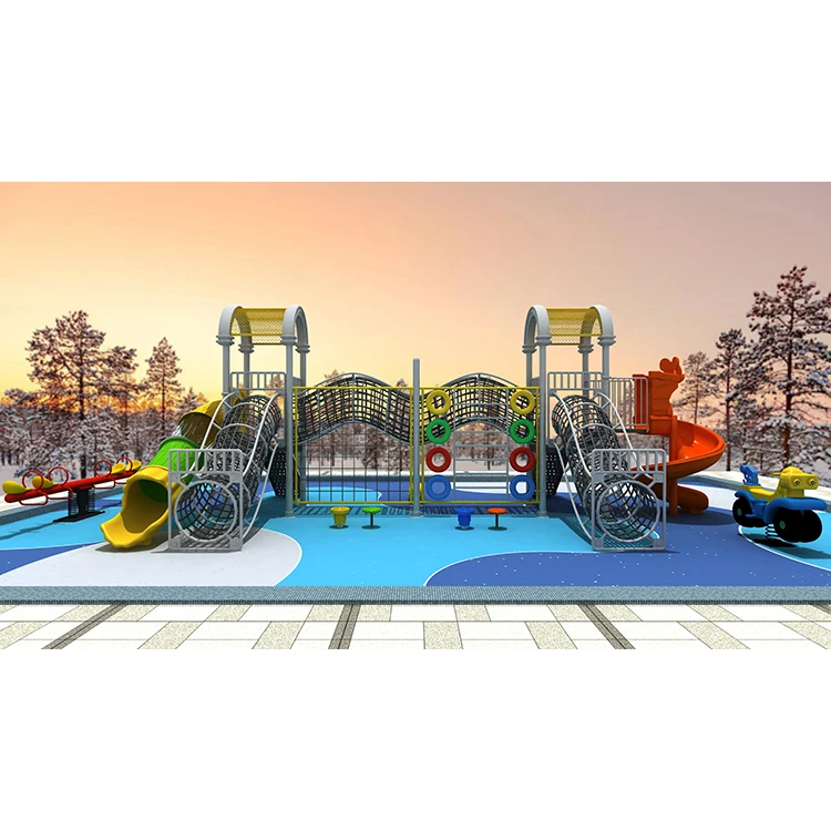 Outdoor Rope Climbing Commercial for Kids Parks Tunnel Play Equipment Playground