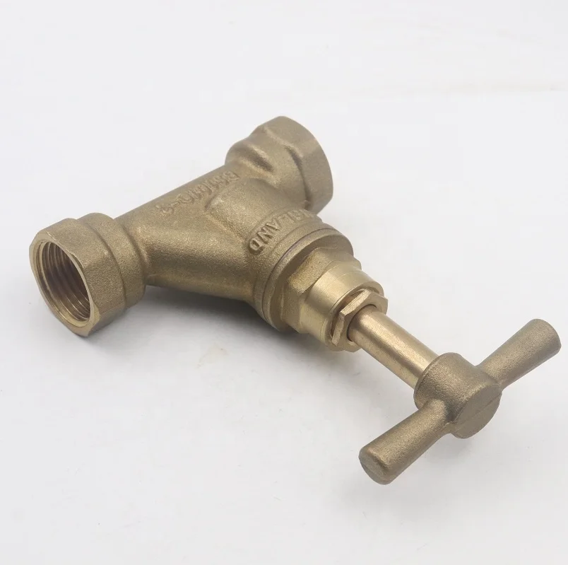 Forged 1/2 female  brass color stop cock valve