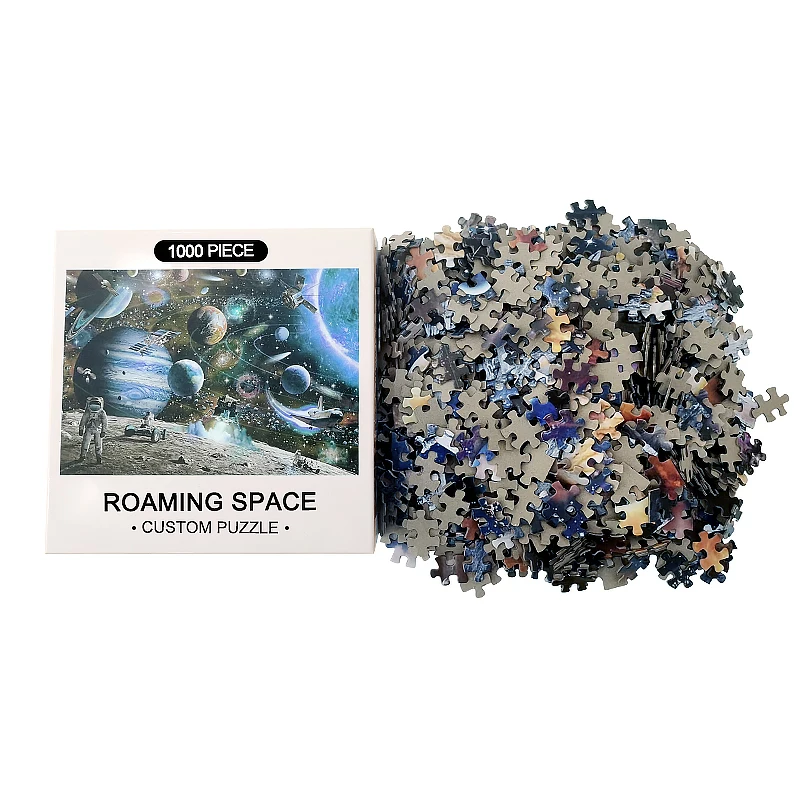 Hot Sale Wholesale Custom Space Travel 1000 Pieces Customized Jigsaw Puzzles For Adults