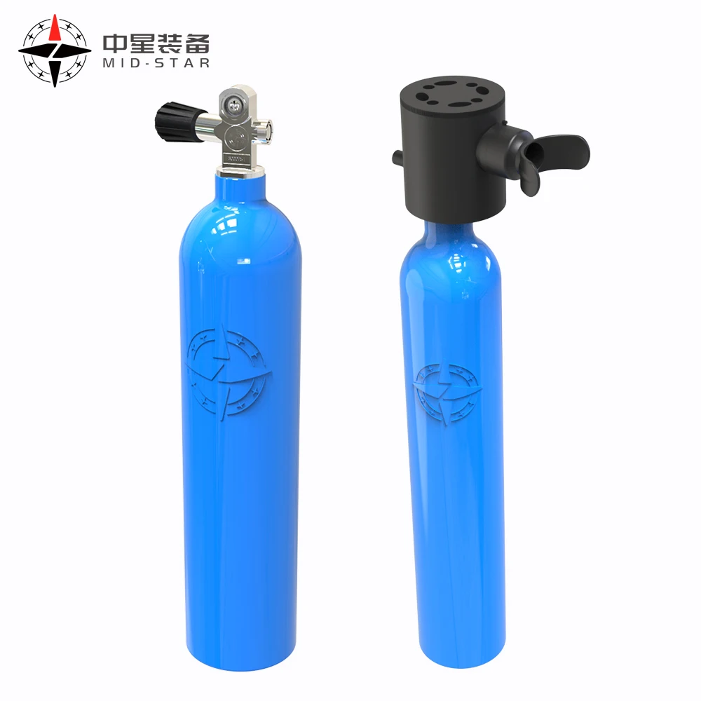 Popular New Products Underwater diving spearfishing oxygen cylinder small air tank aluminum swimming snorkel 1L Scuba