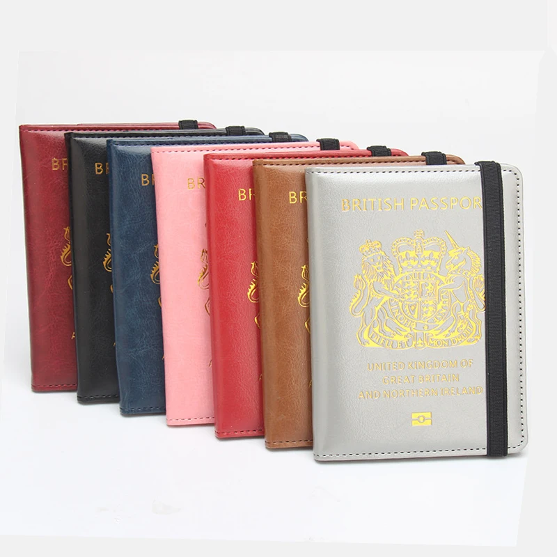 RFID Protection Passport Holder Cover For Travel Multi-function PU Leather passport case Travel passport Wallet Custom Logo