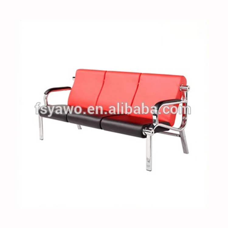 Wholesale furniture waiting lounge office lobby reception red modern leather office sofa design YA-303