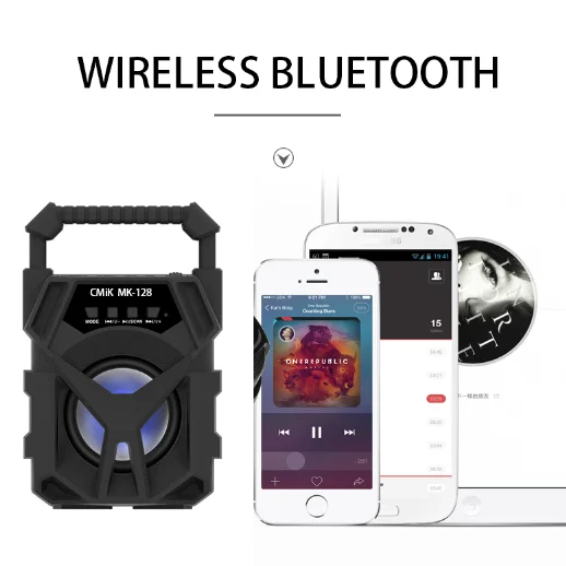 wireless portable outdoor speaker with FM radio 4 inch factory price wholesale