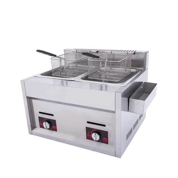 Commercial Stainless Steel Restaurant Gas Powered Deep Fryer