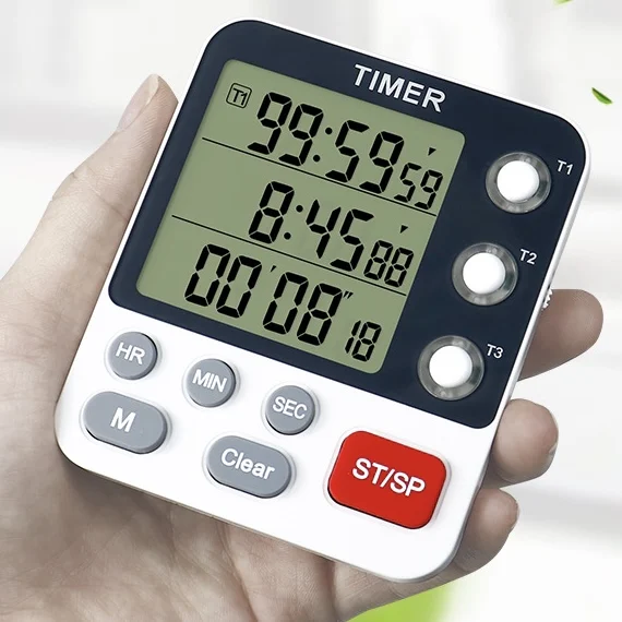 Three-channel timer Reminder timer Kitchen Cooking Industry Student alarm clock