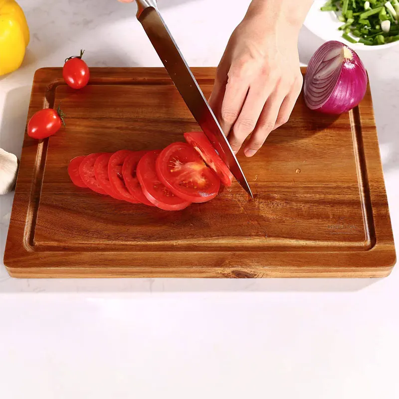 TAOTAOJU деревянная кухонная утварь высокого качества натуральный квадратный с слотом Juglans Regia большая доска для резки из орехового