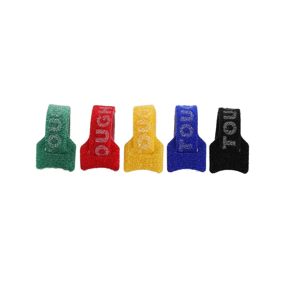 Adjustable Black Reusable Cable Ties and Cord Straps for Organizing and Managing Hook Loop Cords