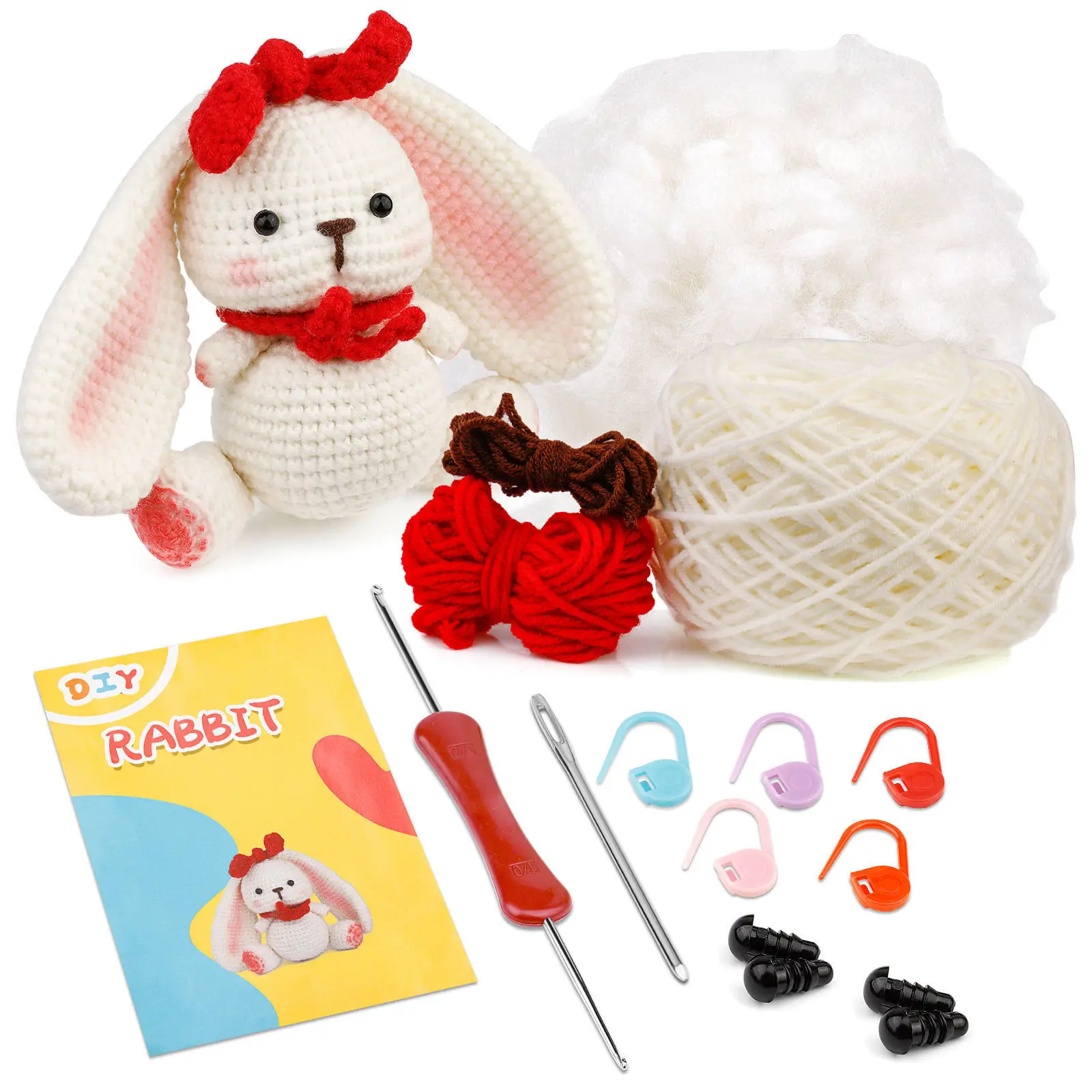 Easy To Do Wooles Yarn Beginner Crochet & Craft Kit Crochet Starter Kit Diy Cute Animals Fox Handmade Crochet Kit