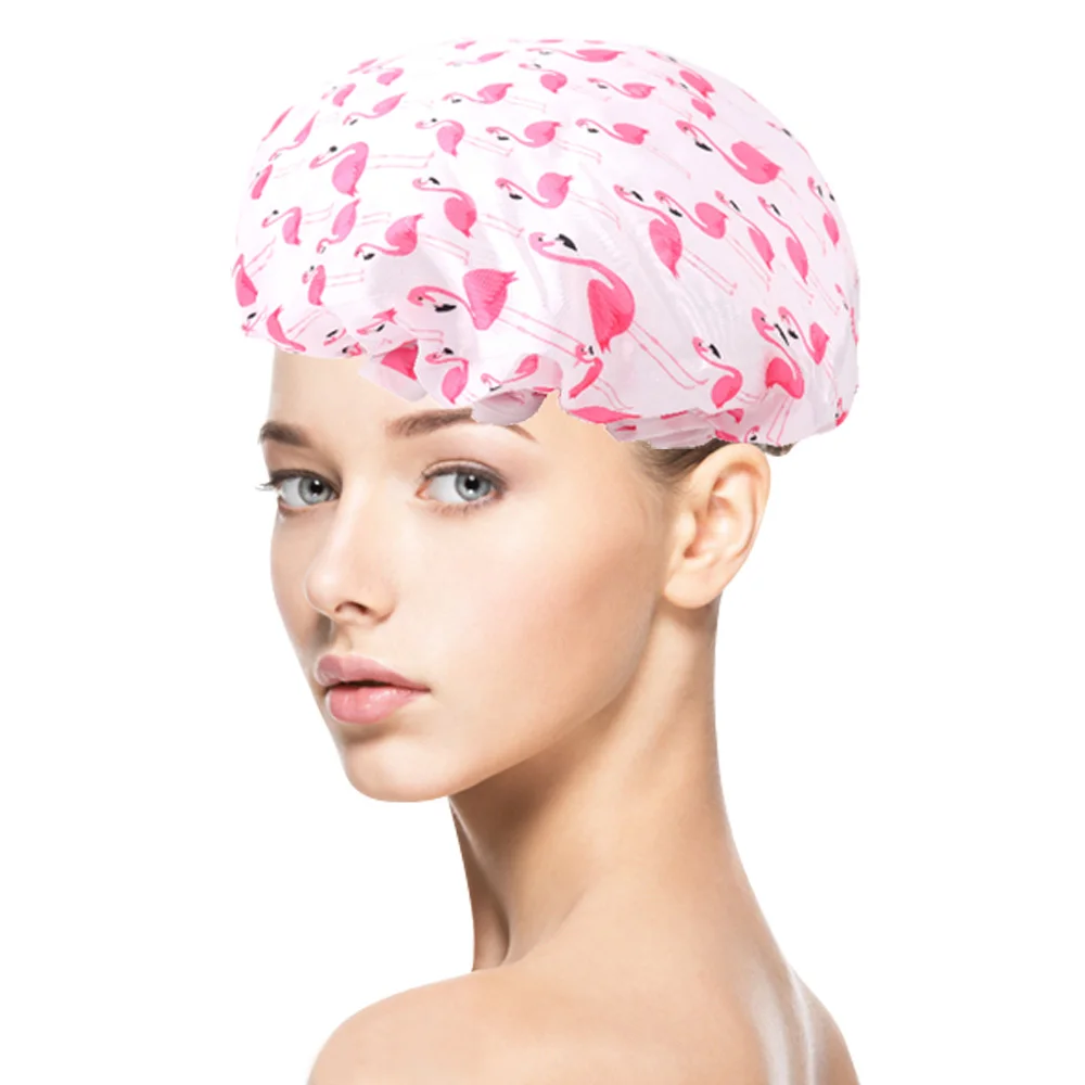 
New flower style water proof Ladies Elastic Hair Bath Fashion shower cap 