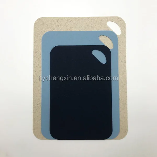 Biodegradable mini camping smart coloured wheat straw  pp plastic cutting chopping board set