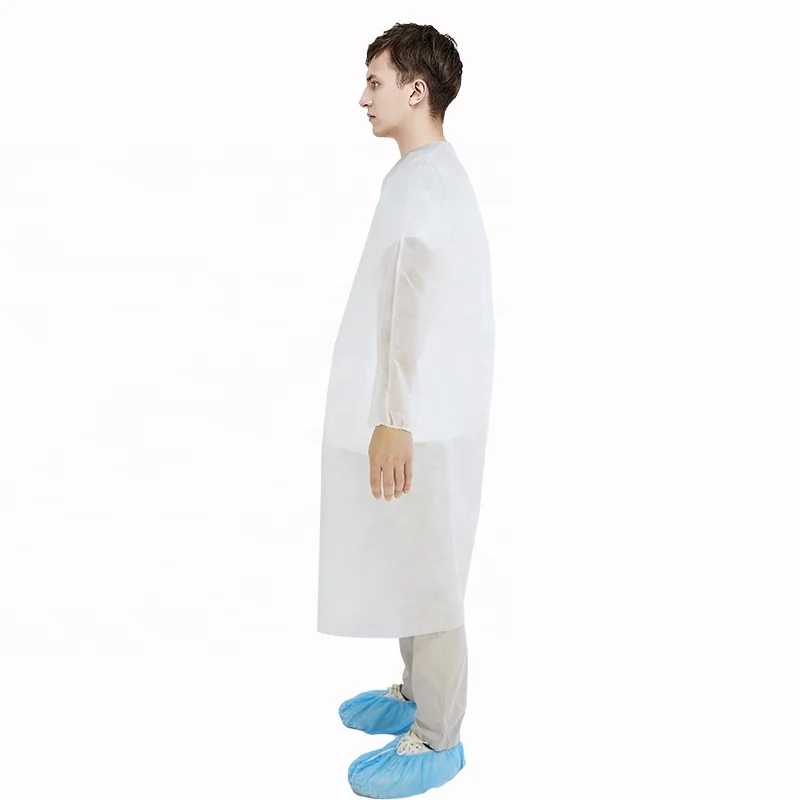 disposable lab coat SMS non woven coats uniform with pockets
