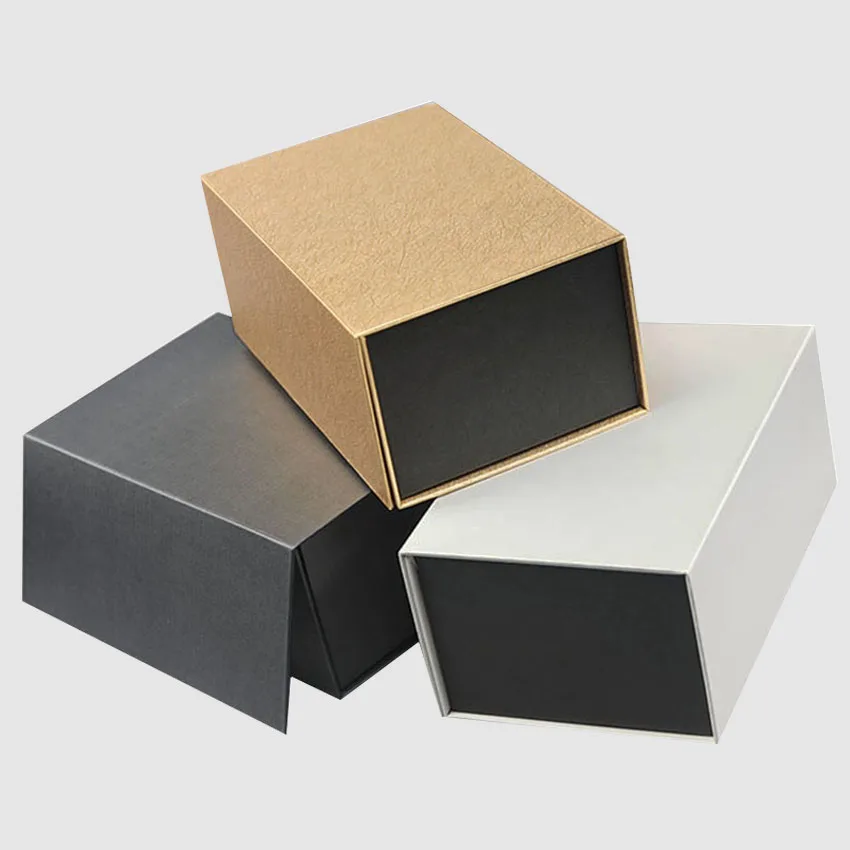 clothing packaging folding clamshell box  product packaging custom gift boxes with ribbon