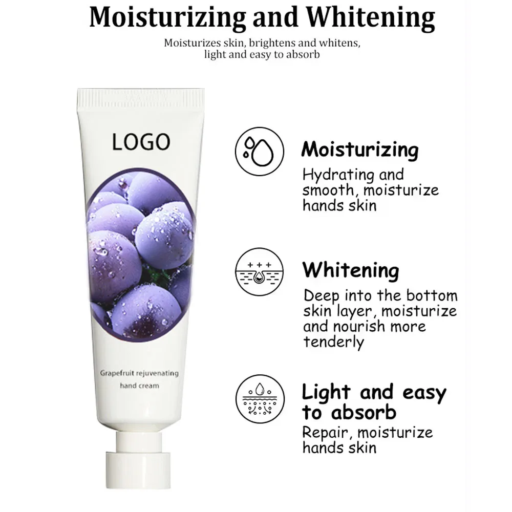 wholesale Fruit Flavor Moisturizing Hand Cream lotion whitening anti aging hand cream for women