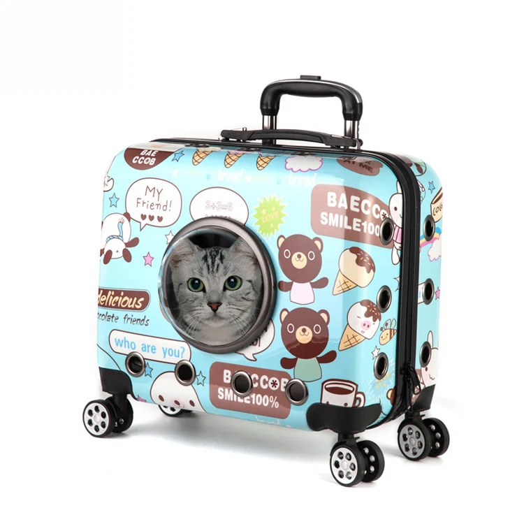 
Fast Delivery Pet Portable Transparent Space Cover Trolley Bag,Pet Carrier Trolley 