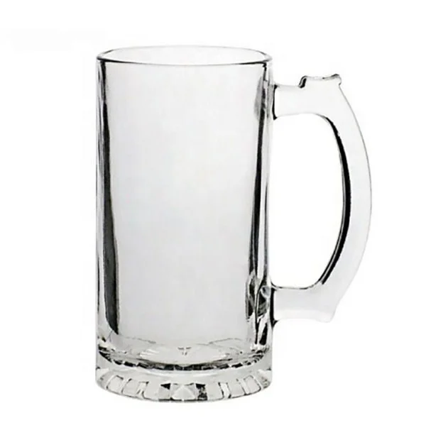 16oz wholesale Classic Beer Mug glasses Clear Lead-Free Freezer Beer Cup Heavy Drinking Beer Glass Stein with Handle