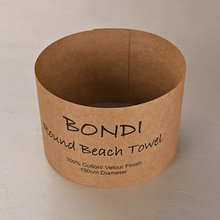 Custom Printed band Wrapper Paper Towel Packaging Sleeve