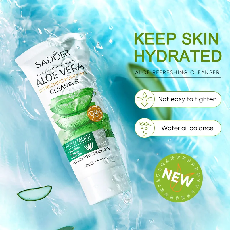 Aloe Vera Skin Care Product Set, Cleansing, Hydrating, Moisturizing and Moisturizing