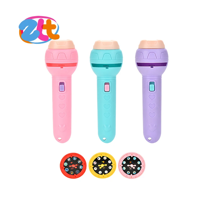 New Hot Selling Children Funny Early Learning Flashlight Projection Toy  Cognitive Educational Cartoon Pattern For Kid Gift