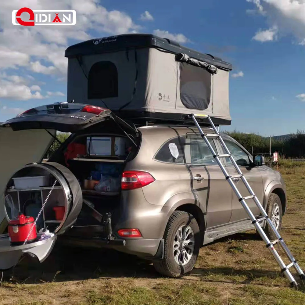 Qidian Factory Manufacturer Already Hard Shell Roof Top Tent Camping Trailer Tents