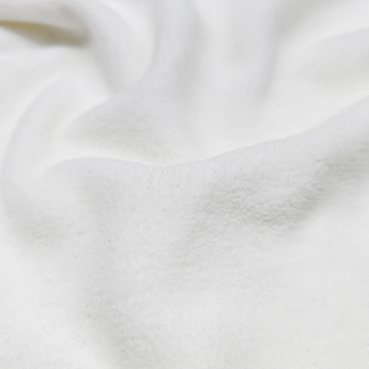 Customized Colors Thick Double Fleece Fabric, 200GSM Solid Polyester Material Tech Polartec Fleece Fabric For Clothes/