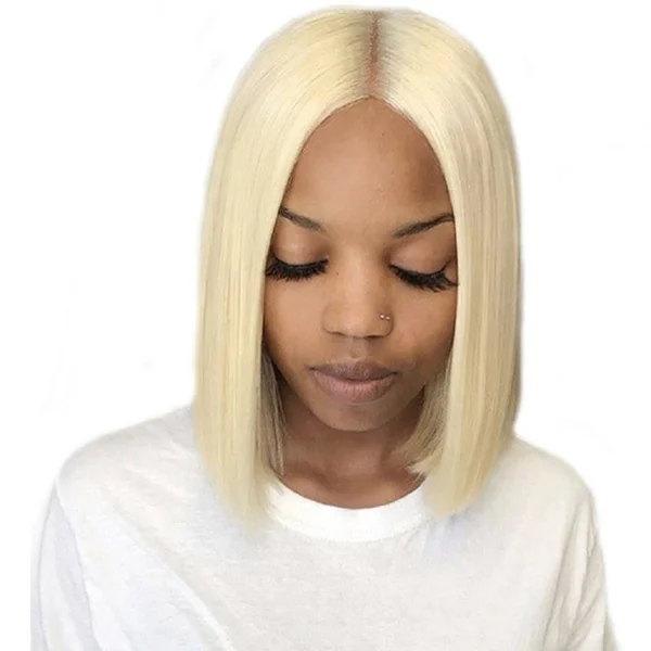 Long 10/12 Inch Brazilian Virgin Lace Front Wig, Africa Affordable Wig, Virgin Russian Human Hair Lace Front Wig For White Women