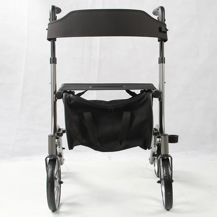 New Design Chinese Durable Lightweight Aluminum Rollator Walker With Hand Brake
