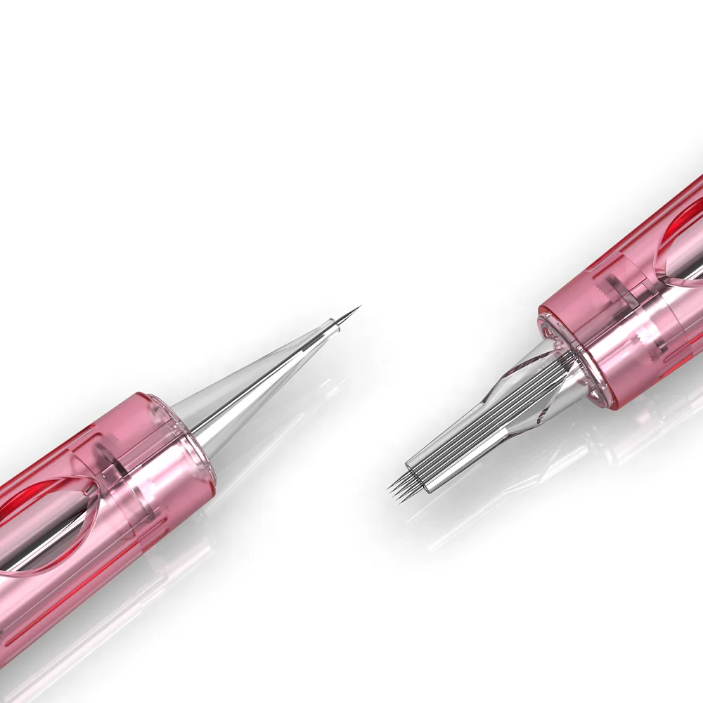 New Pink PMU Tattoo Cartridge Needle Tattoo Supplies Permanent Makeup Cartridge Needles For Tattoo Machine