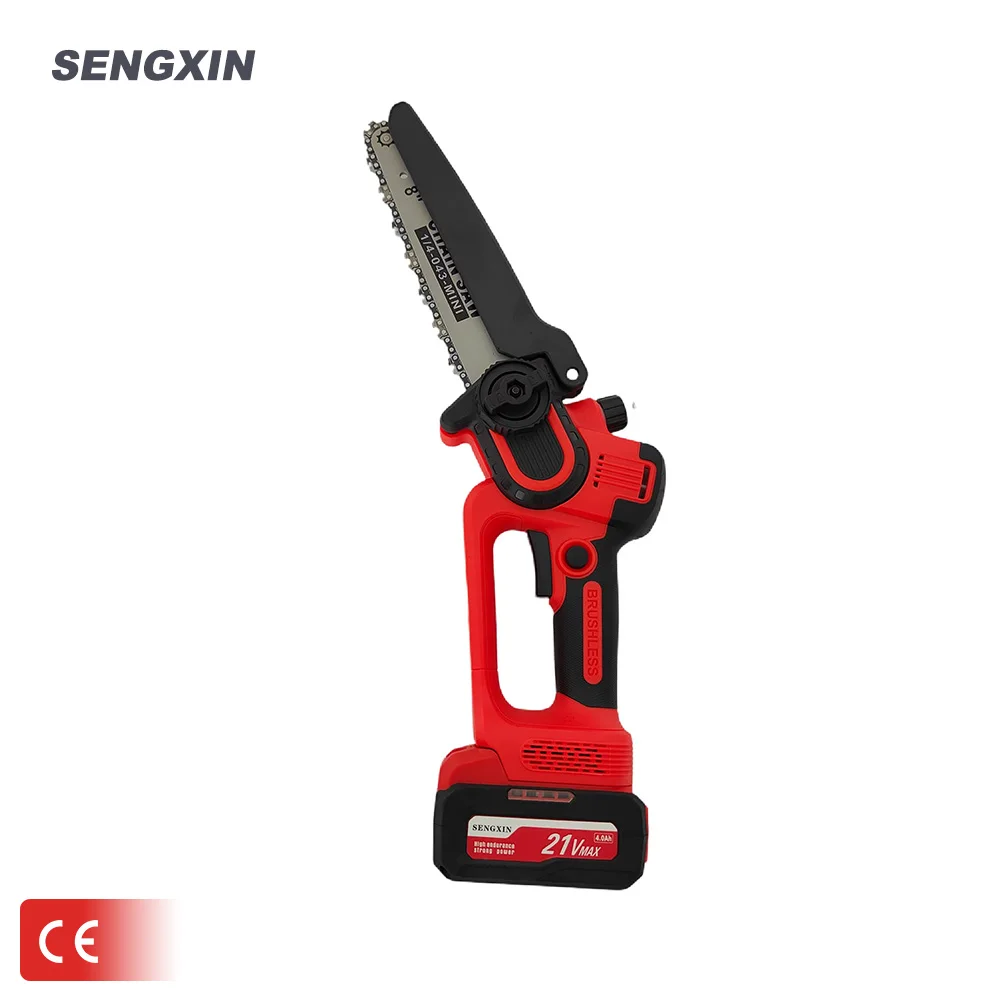 SENGXIN 8 ' 5.0Ah SX-8303 external rotor single-handed lithium chainsaw,  External brushless chainsaw
