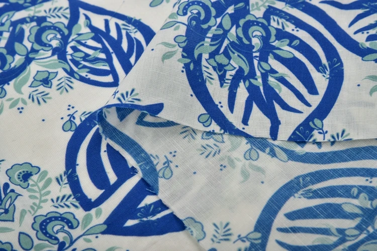 High quality tencel fabric china 30% tencel 70% cotton custom design digital printed fabric