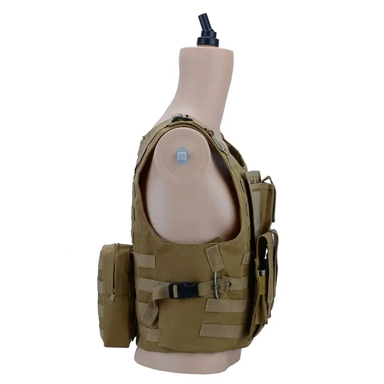 Gujia Stock Oxford Molle Tactical Gear Waterproof Fast Release High Visibility Amphibious Gilet Tactique Tactical Vest