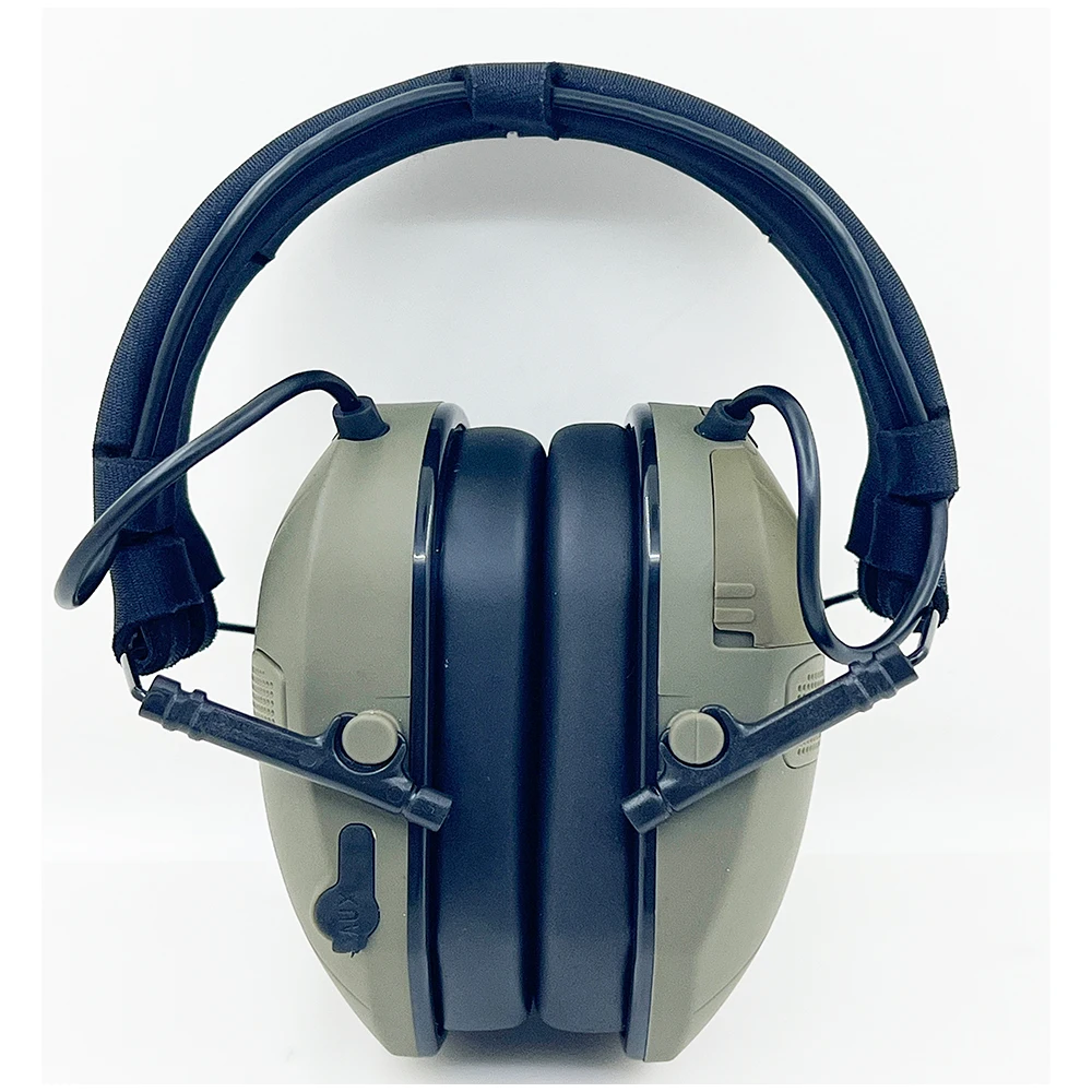 Tactical Headset Electronic Earmuffs Hearing Protection with  Fast ARC Helmet Adapter