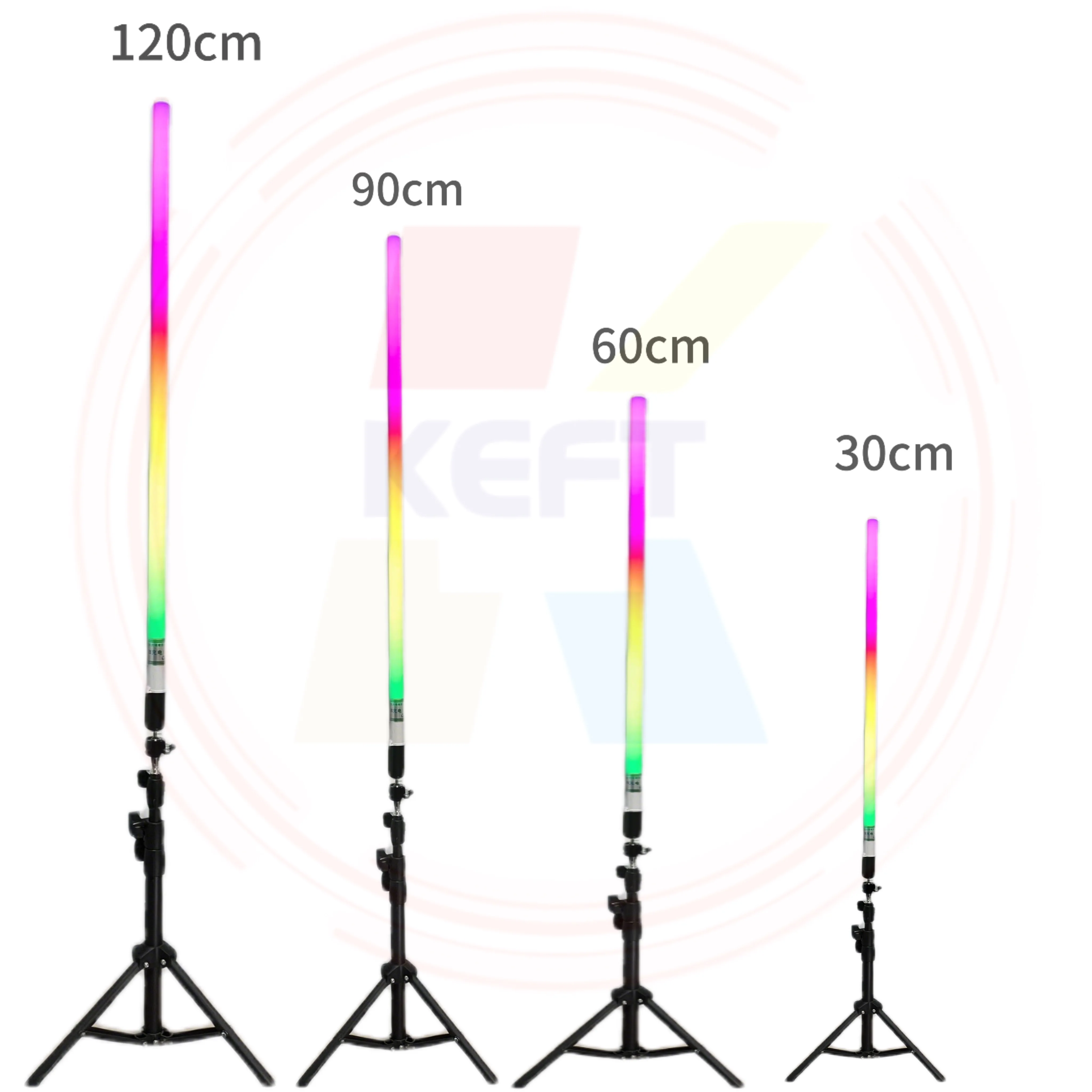 Custom wholesale TL-130 Plus 4800mah Large battery powered remote control Colorful T10 led tube Wand RGB neon tube light bars
