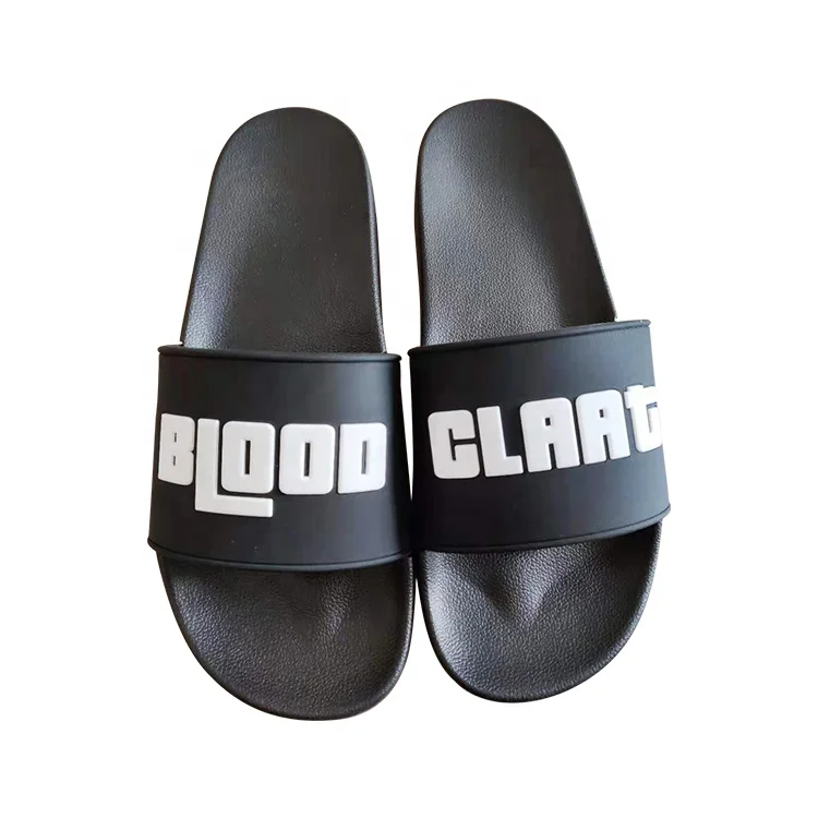 Wholesale custom embossed rubber sides slipper designer sliders footwear men slides with logo women slipper
