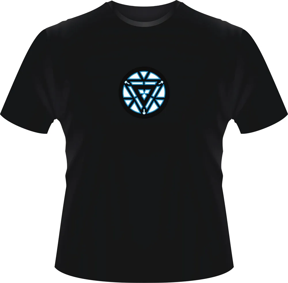 Fashion EL product shirts led flashing light display equalizer  el panel led t-shirt for adult party favors